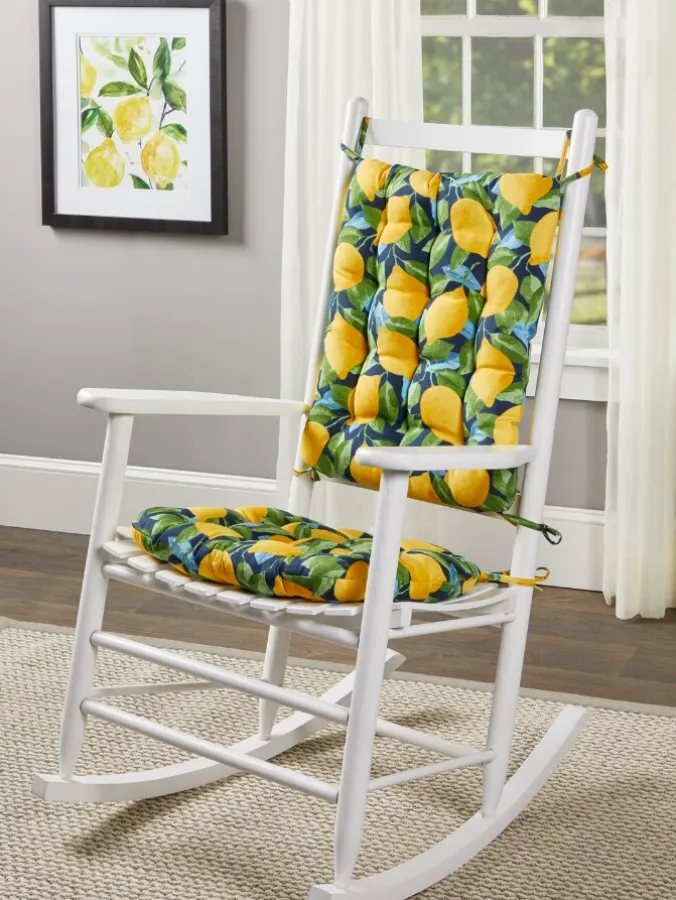 Never-Flatten Tufted Rocker Chair Cushion Set, In 2 Sizes