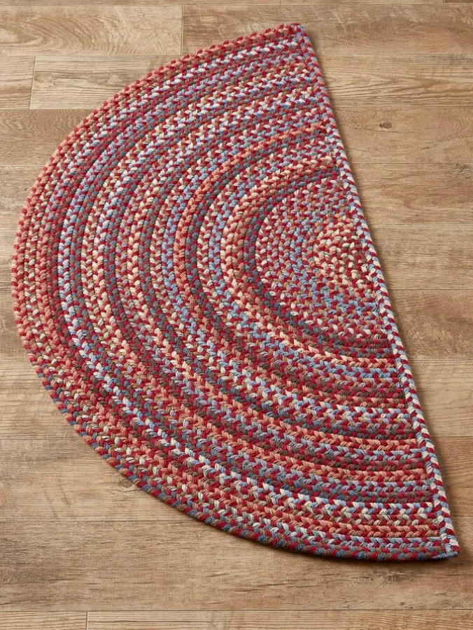 Northshire Multicolor Half-Round Braided Wool Rug