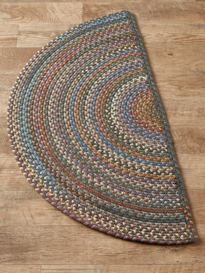 Northshire Multicolor Half-Round Braided Wool Rug