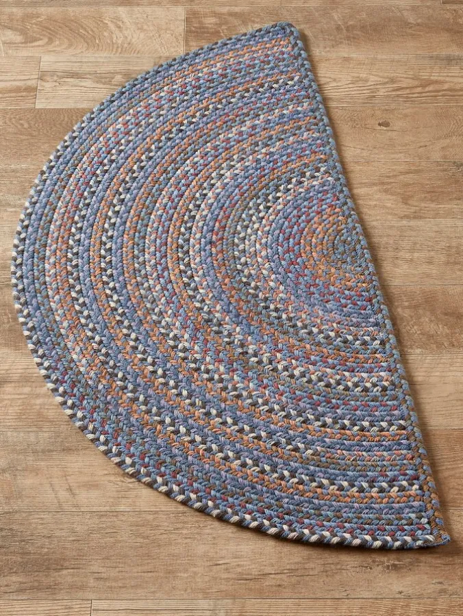 Northshire Multicolor Half-Round Braided Wool Rug