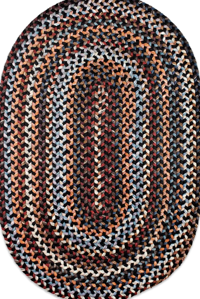 Northshire Multicolor Oval Braided Wool Rug