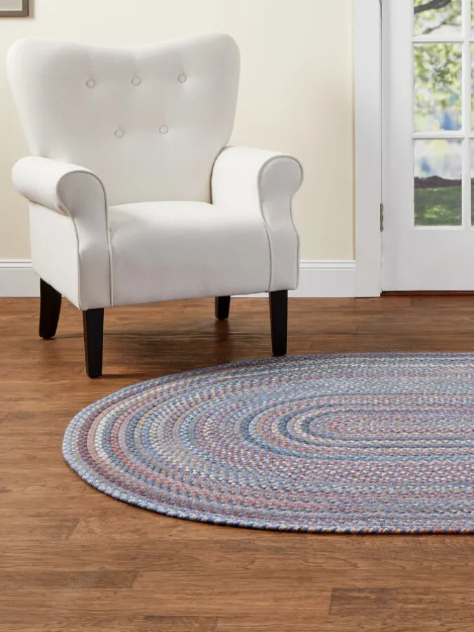 Northshire Multicolor Oval Braided Wool Rug