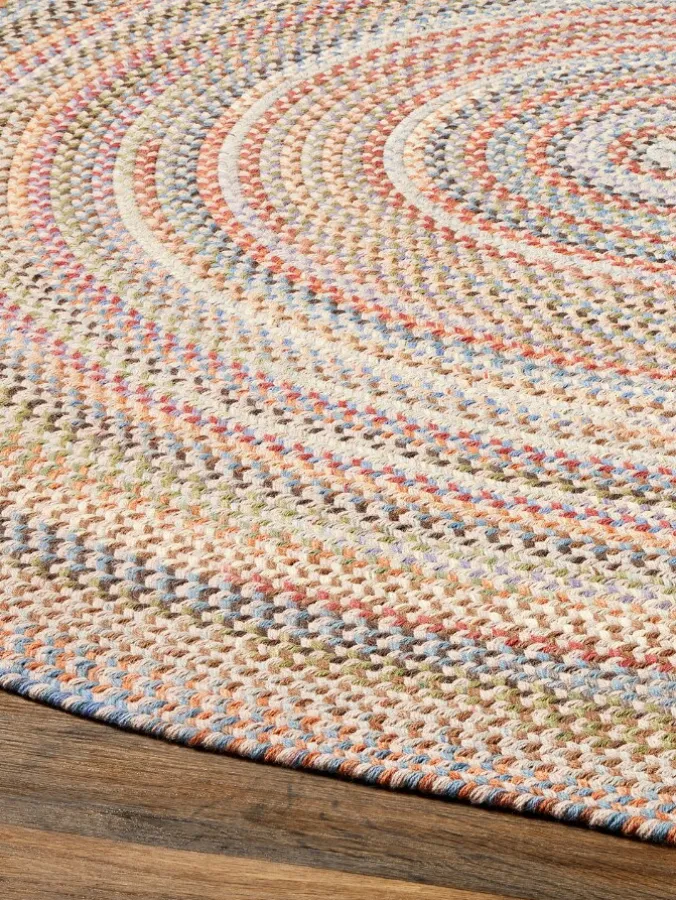 Northshire Multicolor Oval Braided Wool Rug