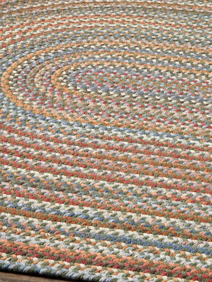 Northshire Multicolor Oval Braided Wool Rug