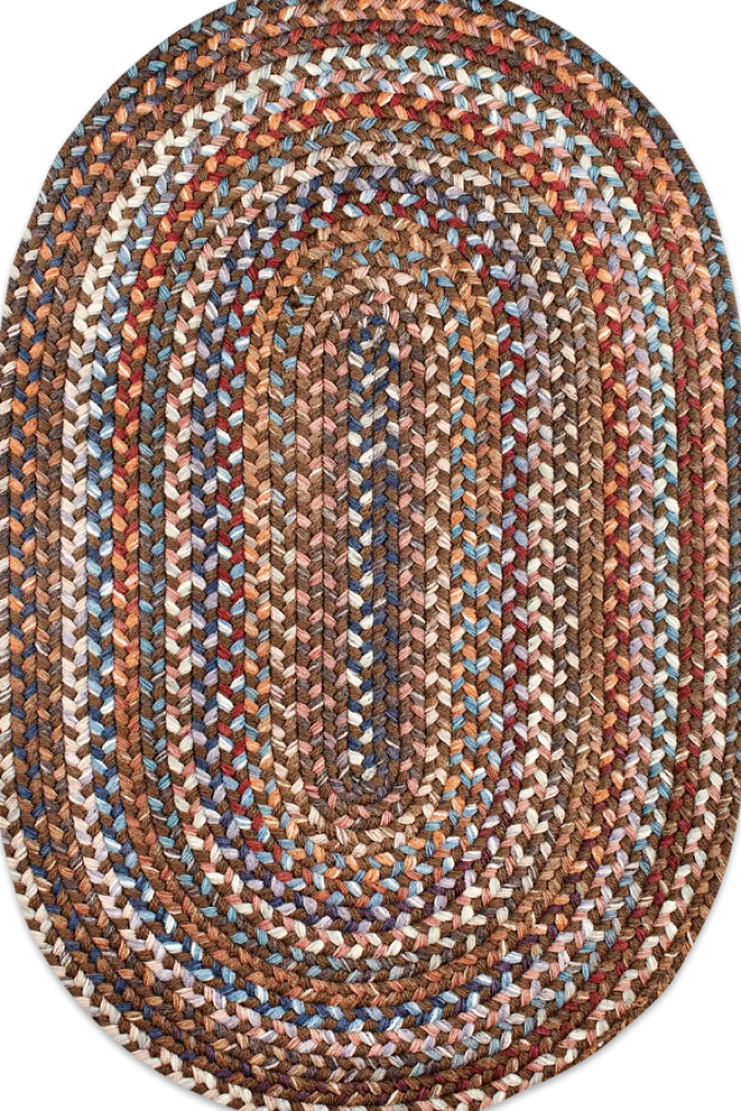 Northshire Multicolor Oval Braided Wool Rug