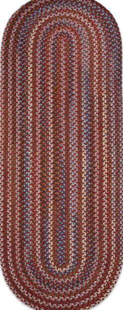 Northshire Multicolor Oval Braided Wool Runner Rug