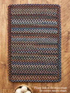 Northshire Multicolor Rectangle Braided Wool Runner Rug
