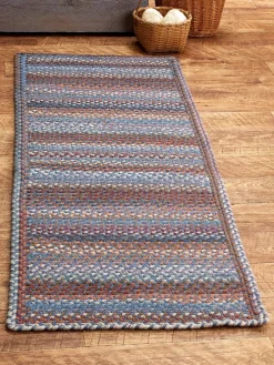 Northshire Multicolor Rectangle Braided Wool Runner Rug