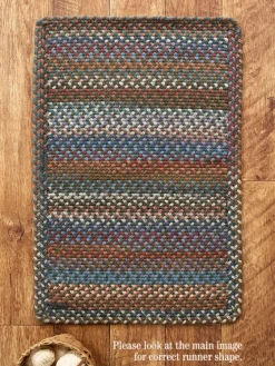 Northshire Multicolor Rectangle Braided Wool Runner Rug