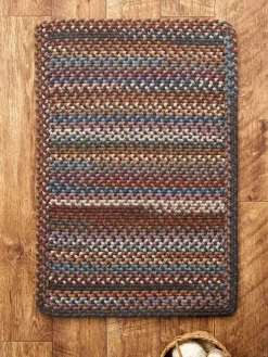 Northshire Multicolor Rectangle Braided Wool Rug