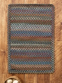 Northshire Multicolor Rectangle Braided Wool Rug