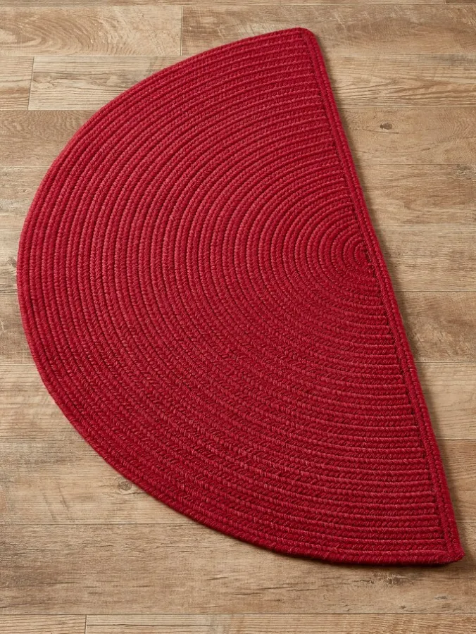 Northshire Solid Braided Wool Half-Round Rug