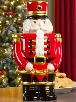 Nutcracker Ceramic Cookie Jar