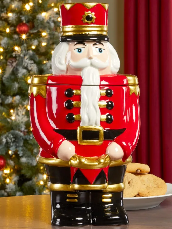 Nutcracker Ceramic Cookie Jar