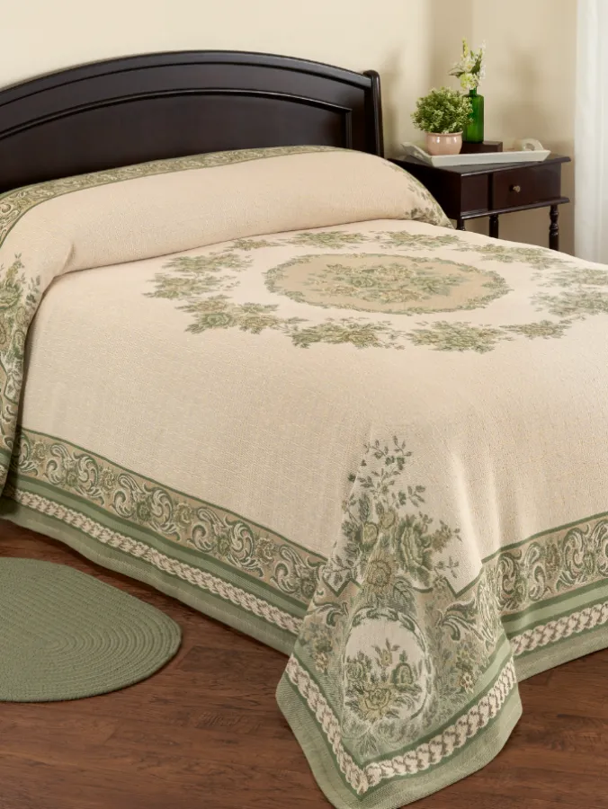 Old-World Tapestry Cotton Bedspread