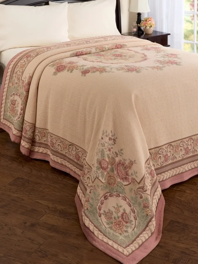 Old-World Tapestry Cotton Bedspread