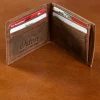 Orton Brothers Bifold RFID Leather Money Clip Wallet