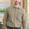 Orton Brothers Checked Seersucker Long-Sleeve Shirt