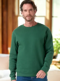 Orton Brothers Cotton Fleece Long-Sleeve Crewneck Sweatshirt