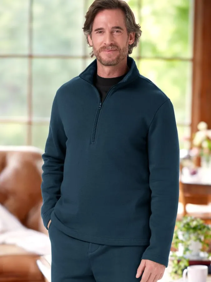 Orton Brothers Cotton Fleece Half-Zip Sweatshirt