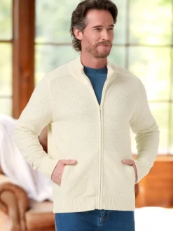 Orton Brothers Cotton Zip-Up Sweater