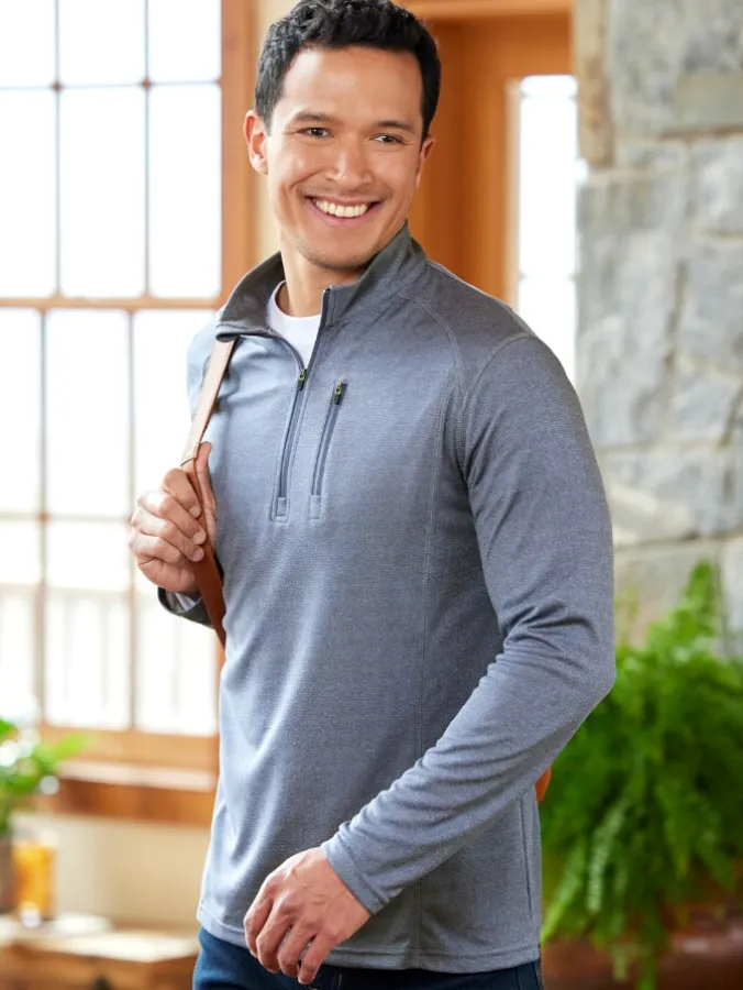 Orton Brothers Double-Knit Quarter-Zip Pullover