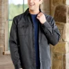 Orton Brothers Flannel-Lined Microsuede Shirt Jacket