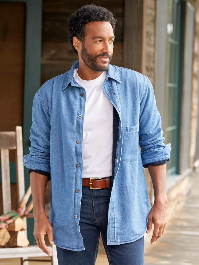 Orton Brothers Fleece-Lined Denim Shirt