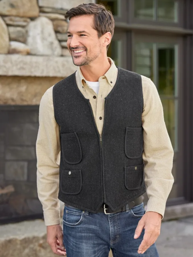 Orton Brothers Full-Zip Wool Utility Vest