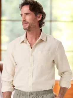 Orton Brothers Linen-Blend Long-Sleeve Shirt