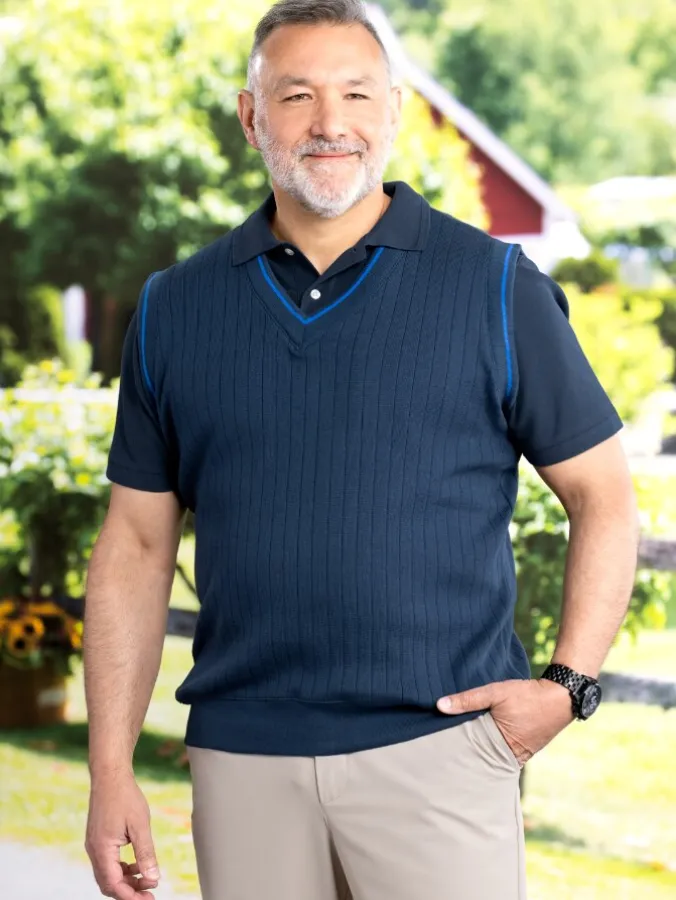 Orton Brothers Link Stitch Sweater Vest