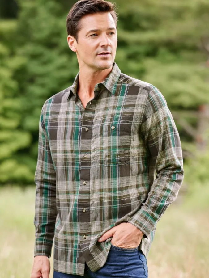 Orton Brothers Long-Sleeve Madras Shirt