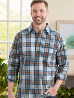 Orton Brothers Long-Sleeve Men's Madras Shirt