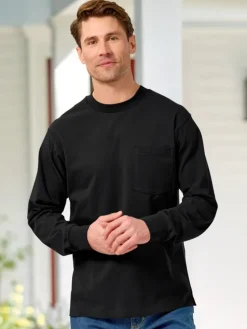 Orton Brothers Long-Sleeve Pocket Crewneck T-Shirt