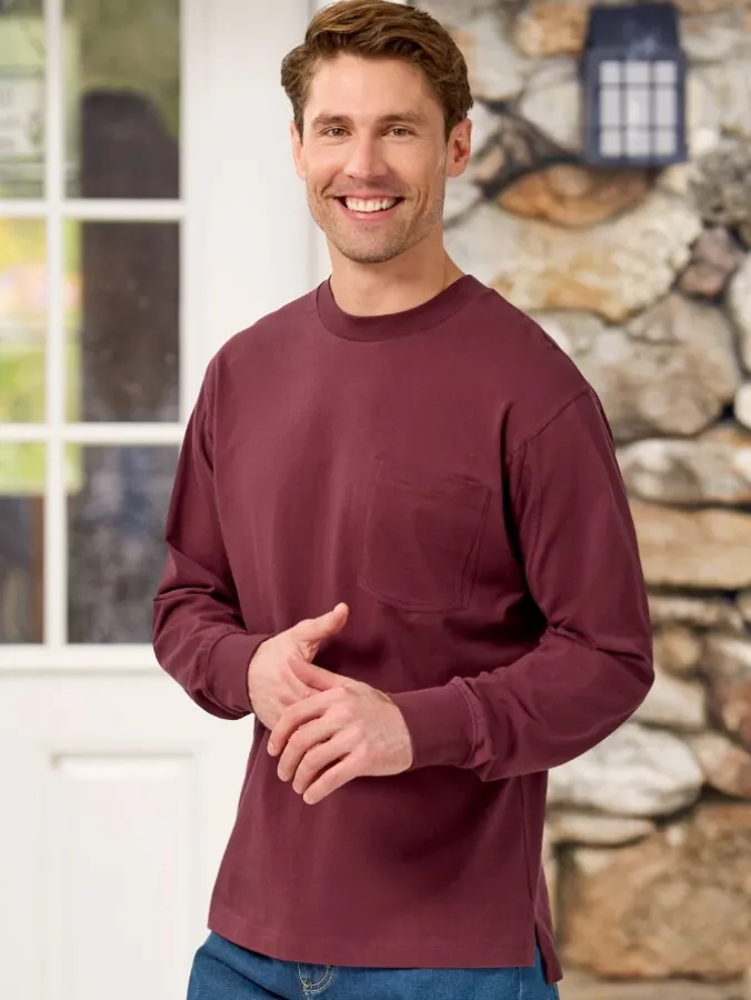 Orton Brothers Long-Sleeve Pocket Crewneck T-Shirt