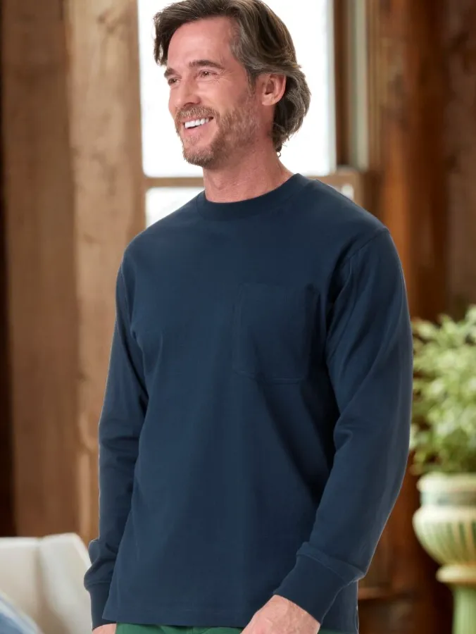 Orton Brothers Long-Sleeve Pocket Crewneck T-Shirt