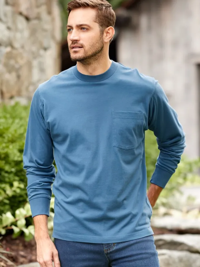 Orton Brothers Long-Sleeve Pocket Crewneck T-Shirt