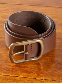 Orton Brothers Men's Leather Center-Bar Belt