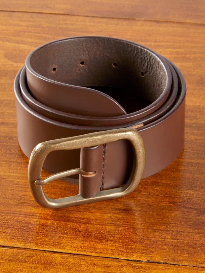 Orton Brothers Men's Leather Center-Bar Belt