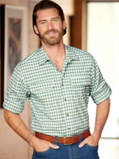 Orton Brothers Micro-Plaid Weekender Shirt