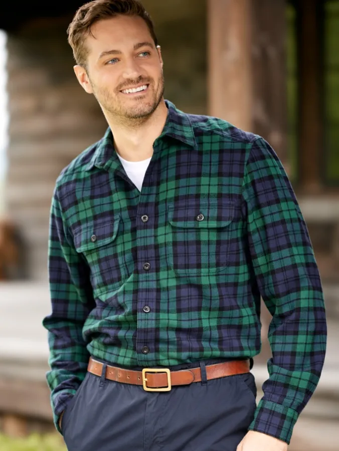 Orton Brothers Midweight Tartan Cotton Flannel Shirt