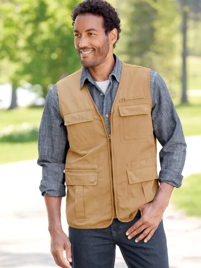 OrtonBrothers® Multi-Pocket Cotton Canvas Vest