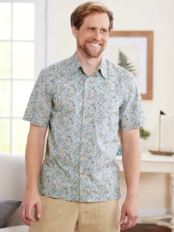 Orton Brothers Paisley Short-Sleeve Cotton Shirt