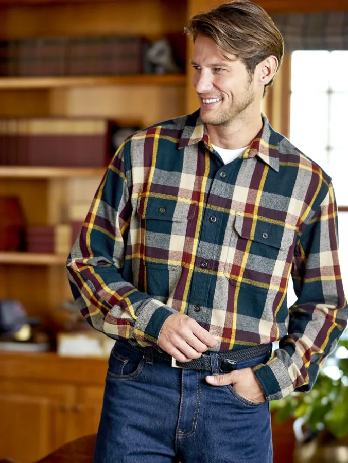 Orton Brother's Plaid Flannel Shirt Jacket