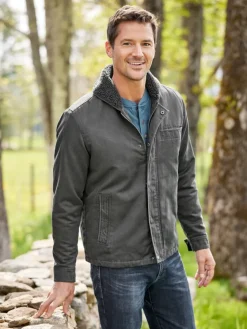 Orton Brothers Sherpa-Lined Microsuede Jacket