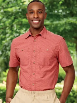 Orton Brothers Short-Sleeve Lightweight Patterned Shirt