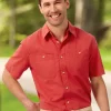 Orton Brothers Short-Sleeve Lightweight Canvas Solid Shirt