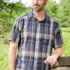 Orton Brothers Short-Sleeve Madras Plaid Cotton Shirt