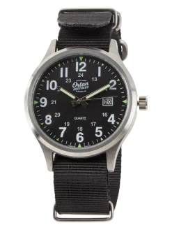 Orton Brothers Stainless-Steel Field Watch With Nylon Wrist Band