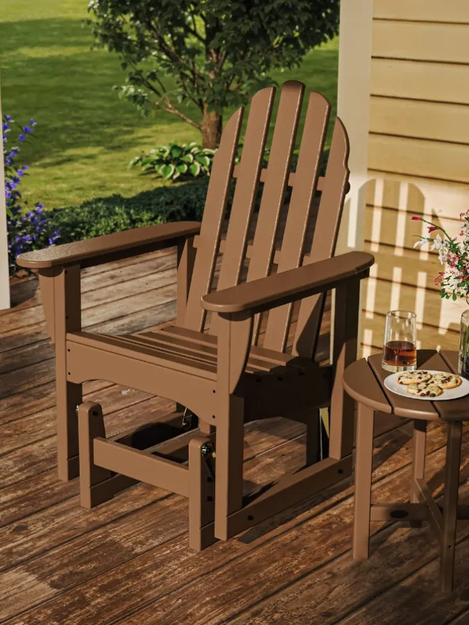 Outdoor Poly Gliding Adirondack Chair